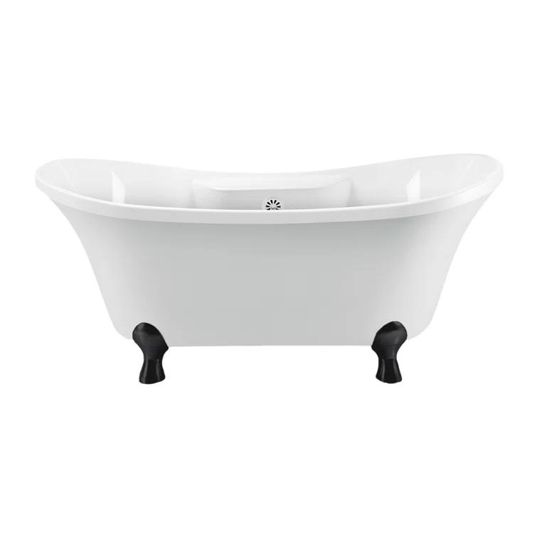 60'' x 32'' Freestanding Soaking Acrylic Bathtub
