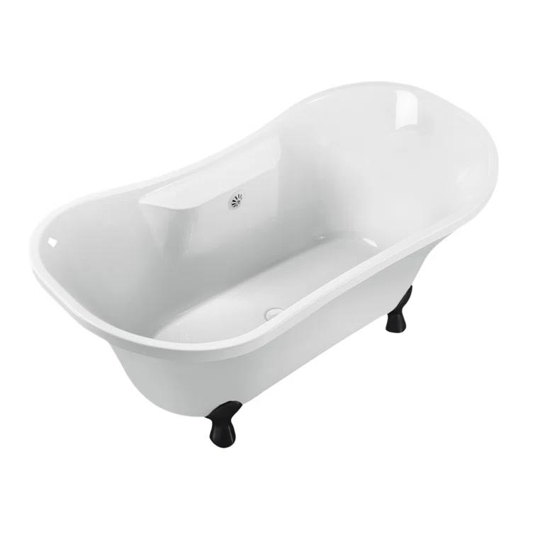60'' x 32'' Freestanding Soaking Acrylic Bathtub