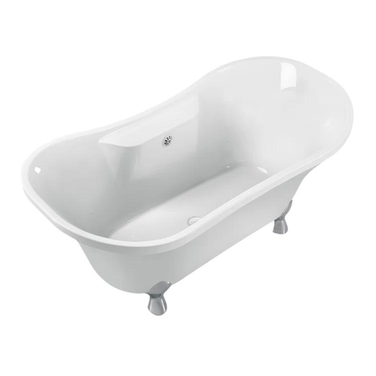 60'' x 32'' Freestanding Soaking Acrylic Bathtub