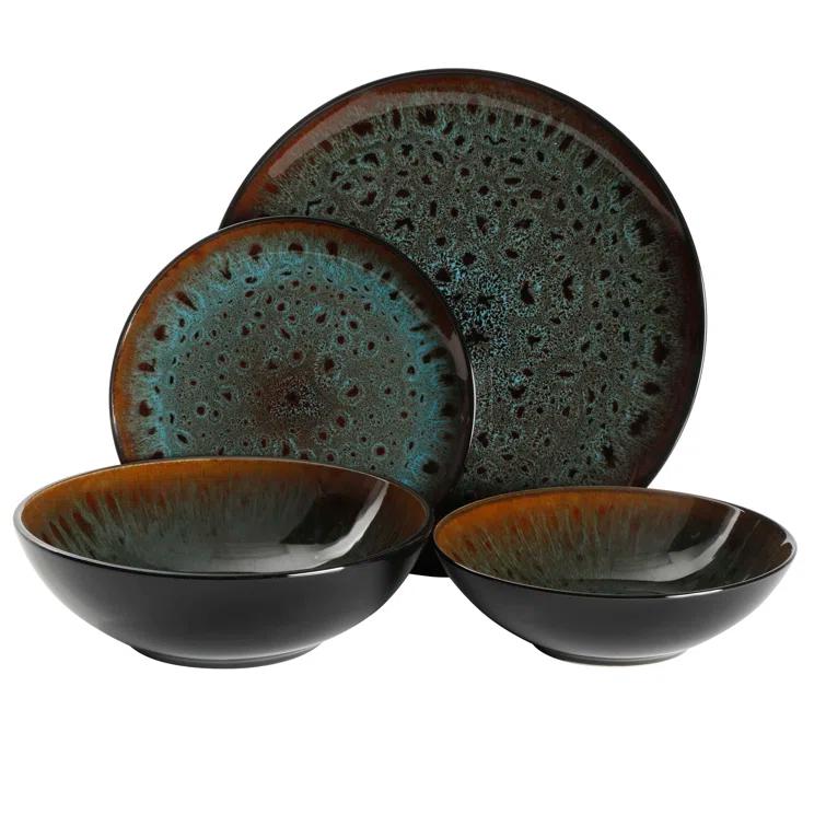 Gibson Elite Kyoto 16 Piece Dinnerware Set, Service for 4