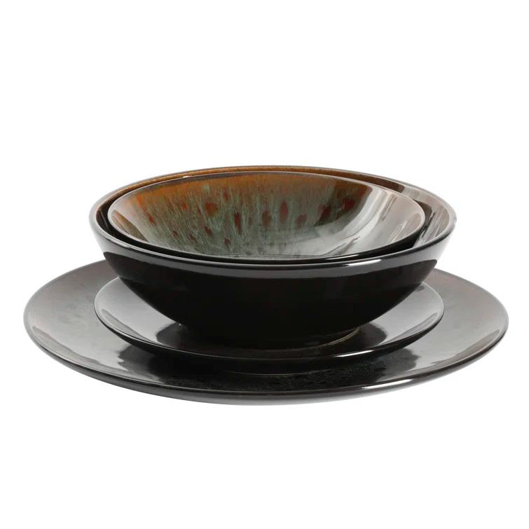 Gibson Elite Kyoto 16 Piece Dinnerware Set, Service for 4