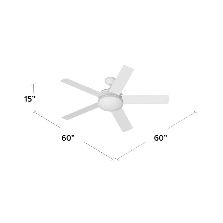 Alizabeth 60'' Ceiling Fan with LED Lights