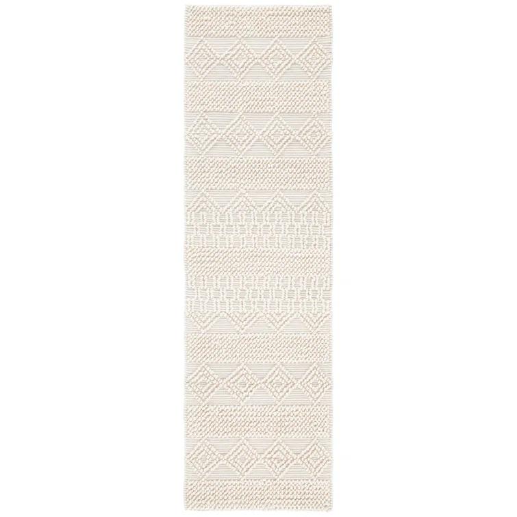Natura Hand Woven 60% Wool And 40% Cotton Geometric Rug