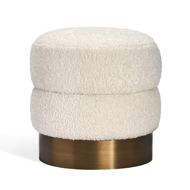 Charlize Stainless Steel Accent Stool