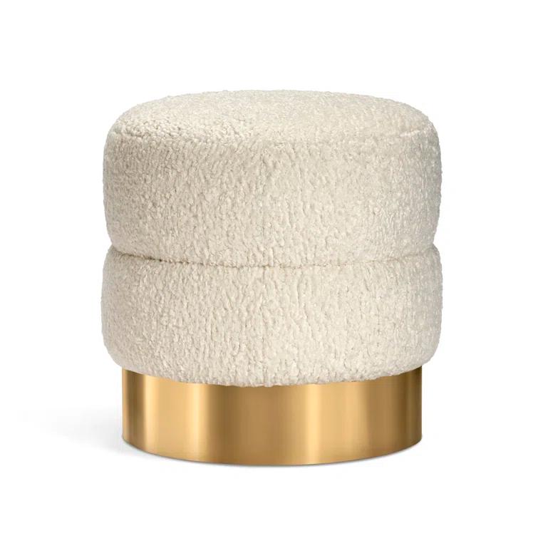 Charlize Stainless Steel Accent Stool