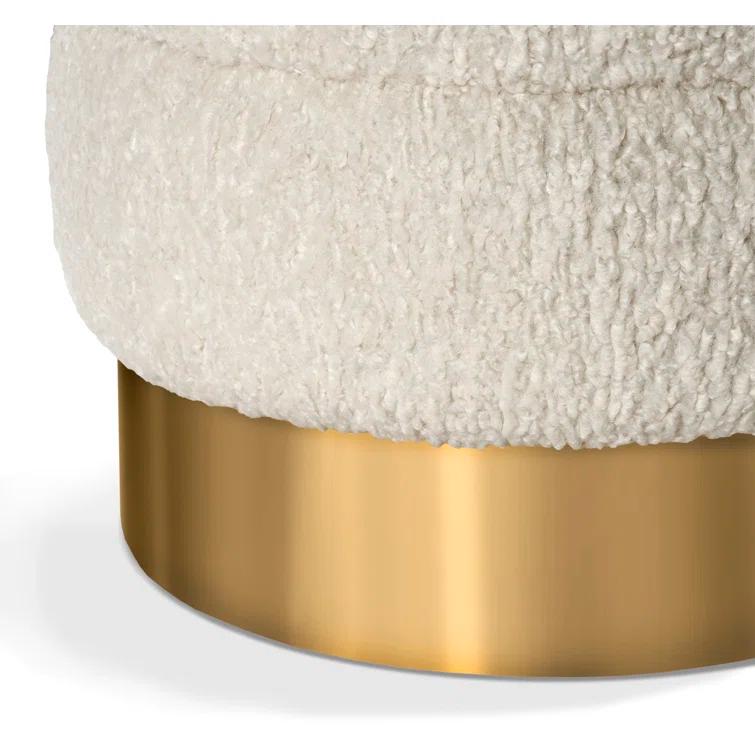 Charlize Stainless Steel Accent Stool