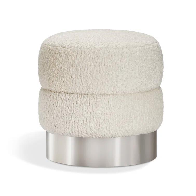 Charlize Stainless Steel Accent Stool