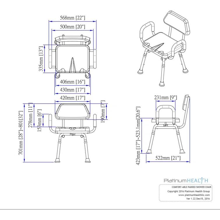 Comfortable Deluxe Shower Chair