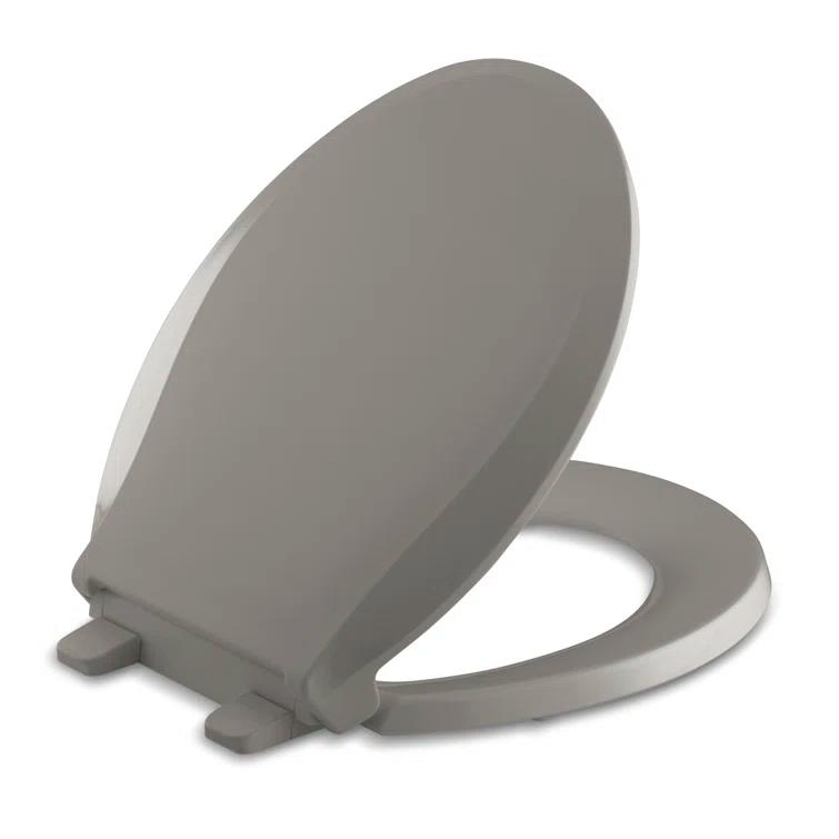 Cachet Round-Front Toilet Seat with Quiet-Close Lid and Seat and Grip-Tight Bumpers