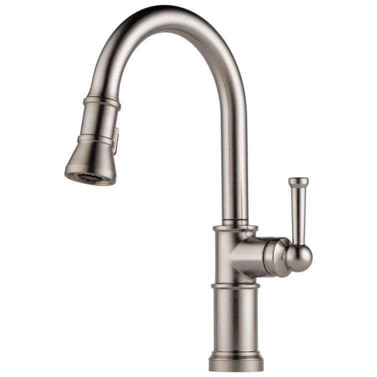 Stainless Steel Traditional Pull-Down Kitchen Faucet with Spray