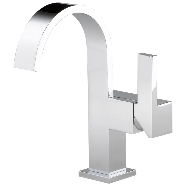 Modern Black Chrome Brass Single Hole Bathroom Faucet