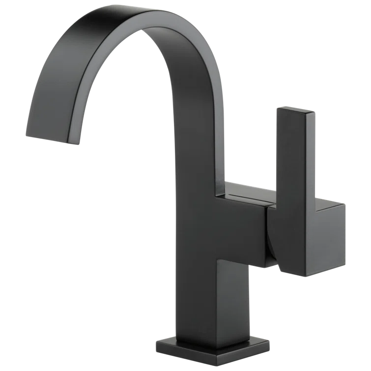 Matte Black Single Handle Brass Lavatory Faucet