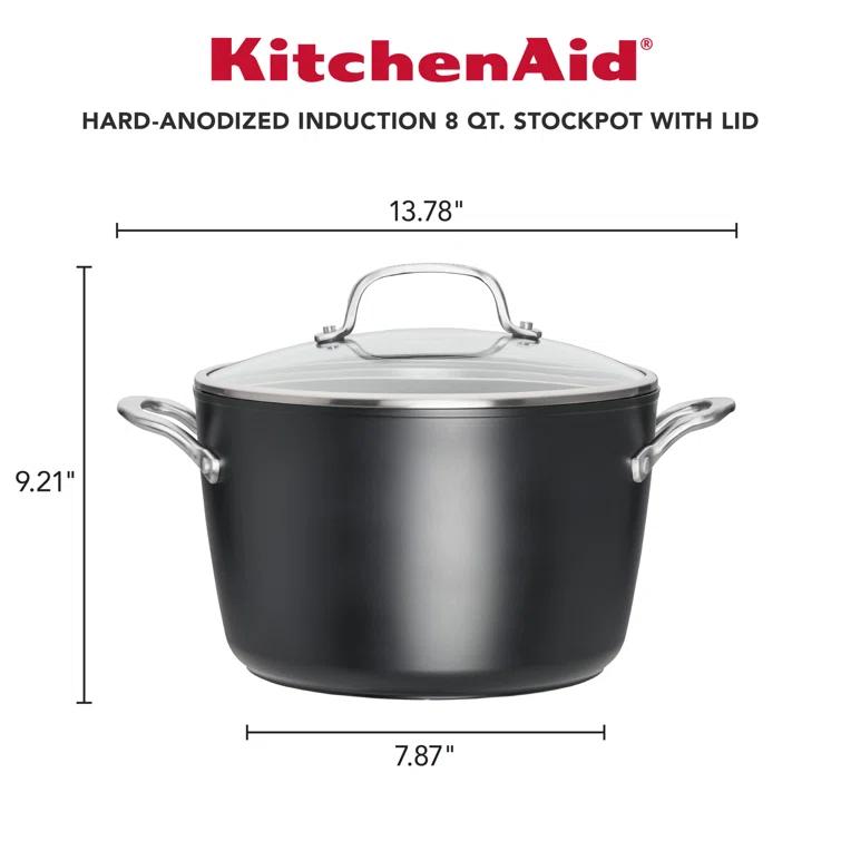 KitchenAid ® Hard Anodized 8-Qt. Covered Stockpot