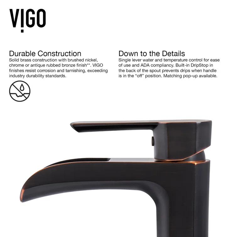 Niko 11" H Single Handle Vessel Sink Bathroom Faucetwith Pop-up Drain