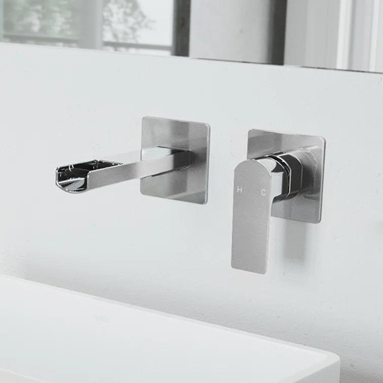 Atticus 5" H Single Handle WaterSense Wall Mount Bathroom Faucet