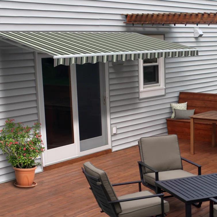 Retractable Patio Awning - White Frame