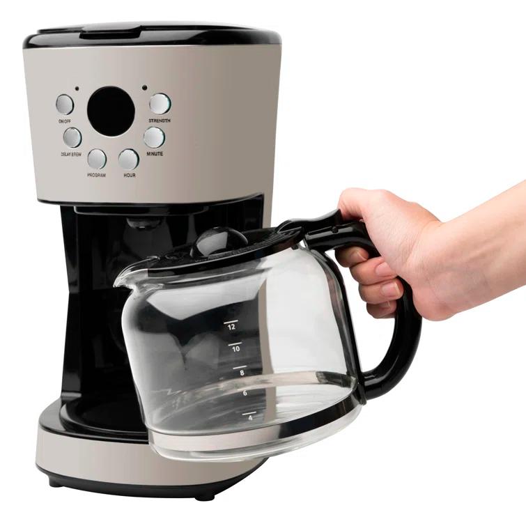 HADEN Putty Beige Programmable Drip Coffee Maker