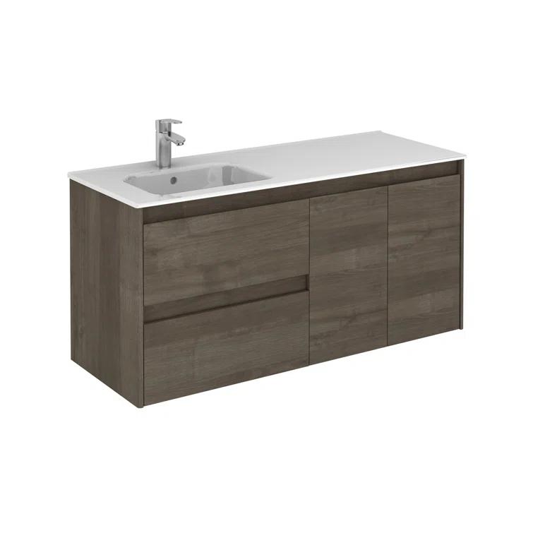 WS Bath Collections Ambra 47.5'' Single Bathroom Vanity with Porcelain Top
