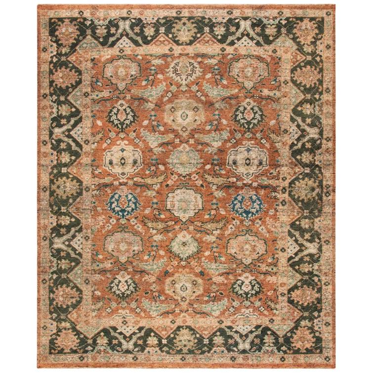 Izmir IZM105 Hand Knotted Area Rug - Red/Black - 9'x12' - Safavieh