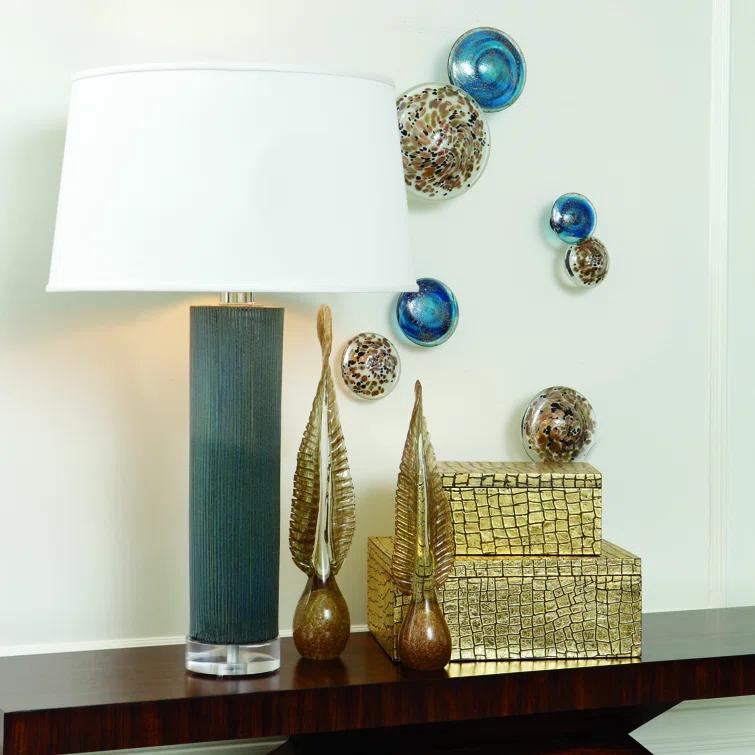 Global Views 4 Piece Glass Wall Mushroom Set-Metallic