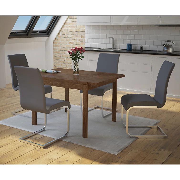Ivy Bronx Anaija 19'' H Faux Leather Upholstered Metal Side Chair (Set of 2)