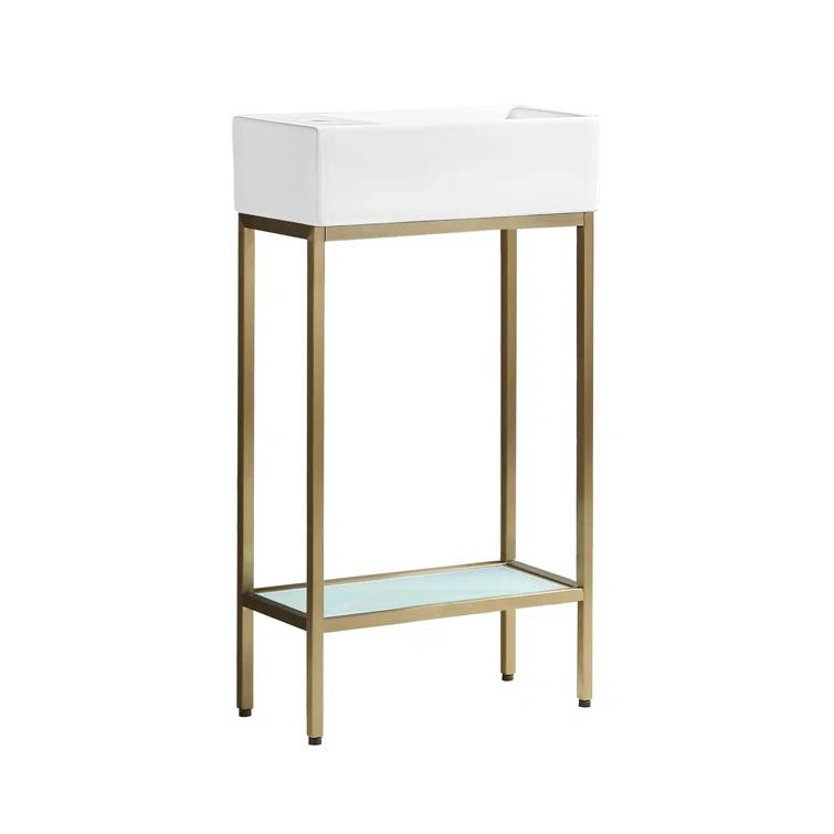 Pierre 19.5 Single, Freestanding, Open Shelf, Frame Bathroom Vanity