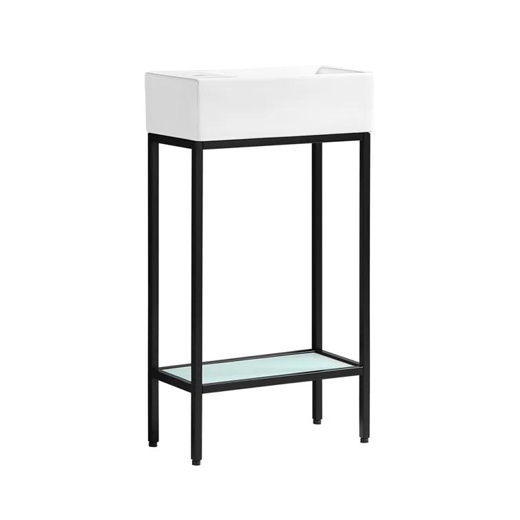 Pierre 19.5 Single, Freestanding, Open Shelf, Frame Bathroom Vanity