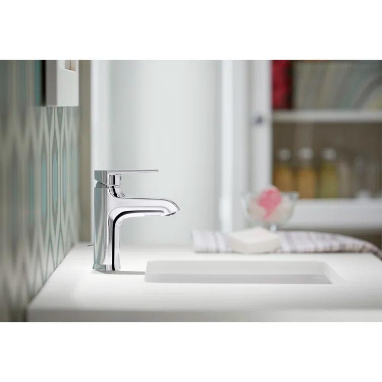 Kohler Hint Single-Handle Bathroom Faucet with Pop-Up Drain Assembly, One Hole Bathroom Sink Faucet, 1.2 gpm
