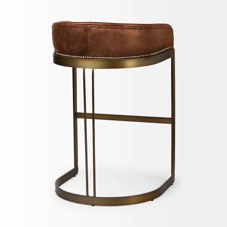 Bradley Genuine Leather Bar & Counter Stool