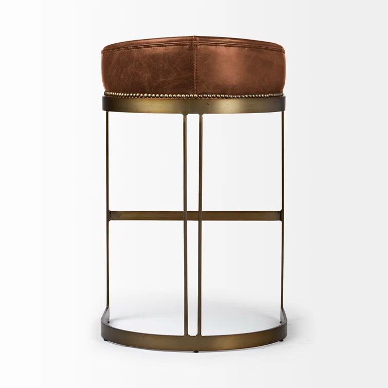 Bradley Genuine Leather Bar & Counter Stool