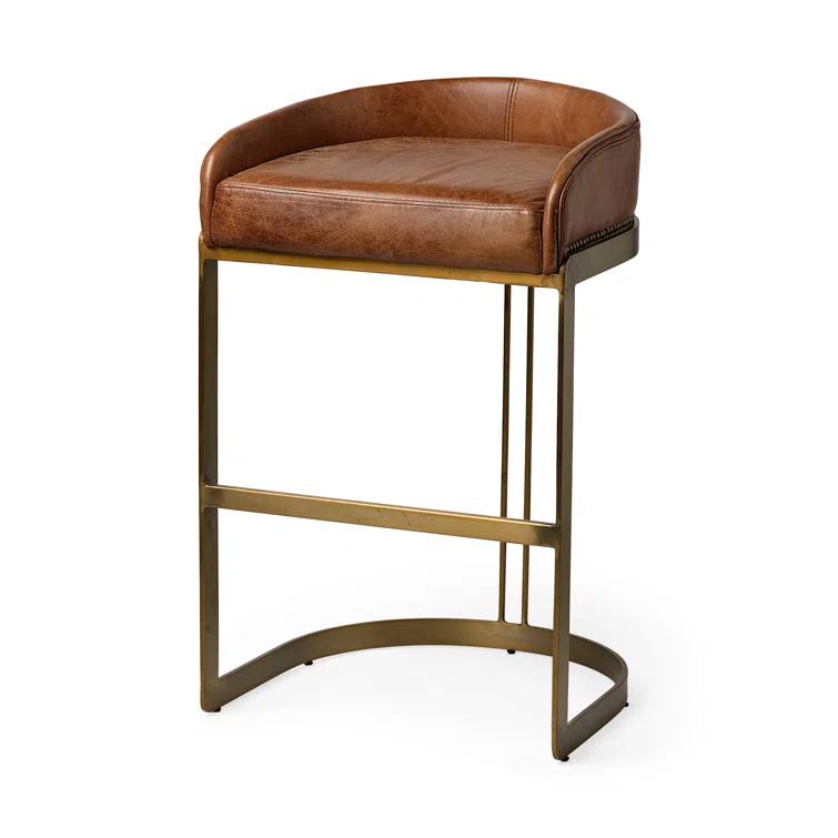 Bradley Genuine Leather Bar & Counter Stool