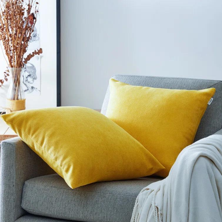 Square Chenille Pillow Cover (Set of 2)