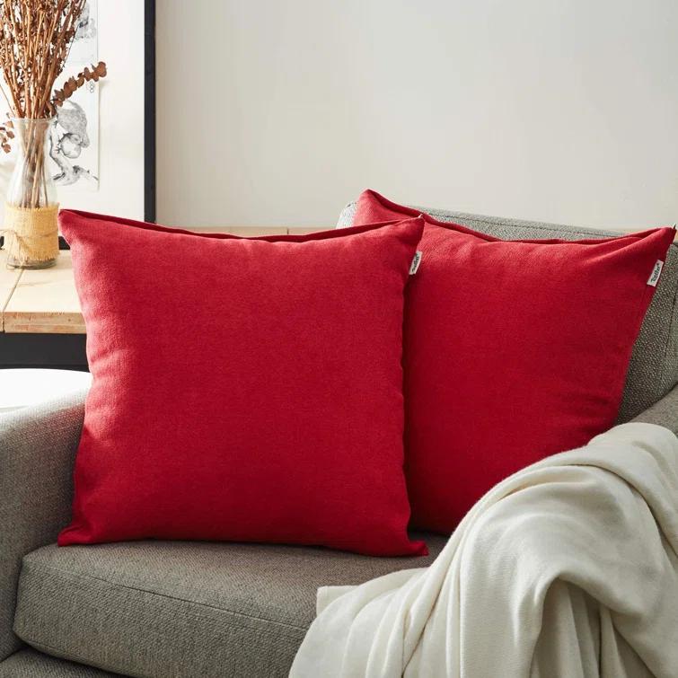 Square Chenille Pillow Cover (Set of 2)