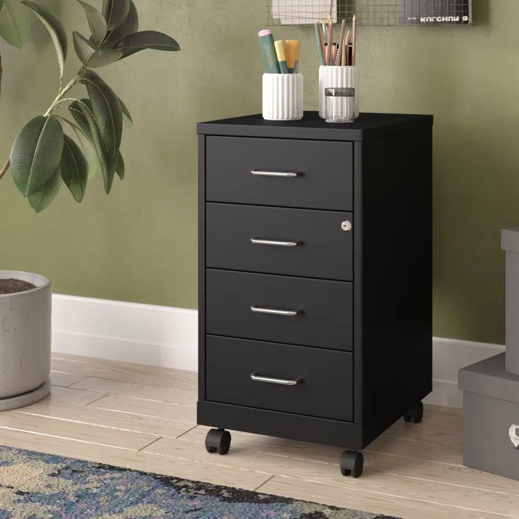 Inbox Zero Onetta 4-Drawer Mobile Vertical Filing Cabinet