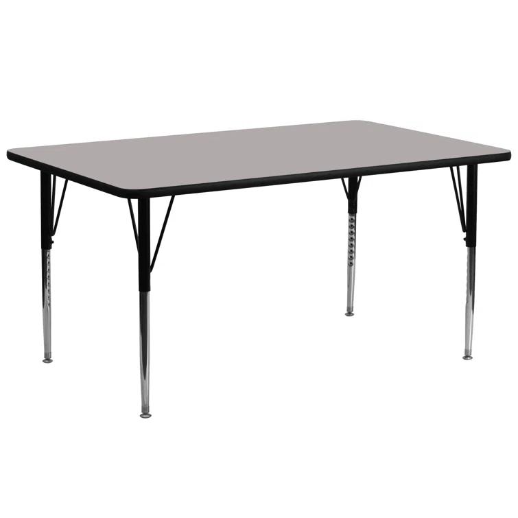 Goddard 24''W x 48''L Rectangular HP Laminate Activity Table - Adjustable Legs