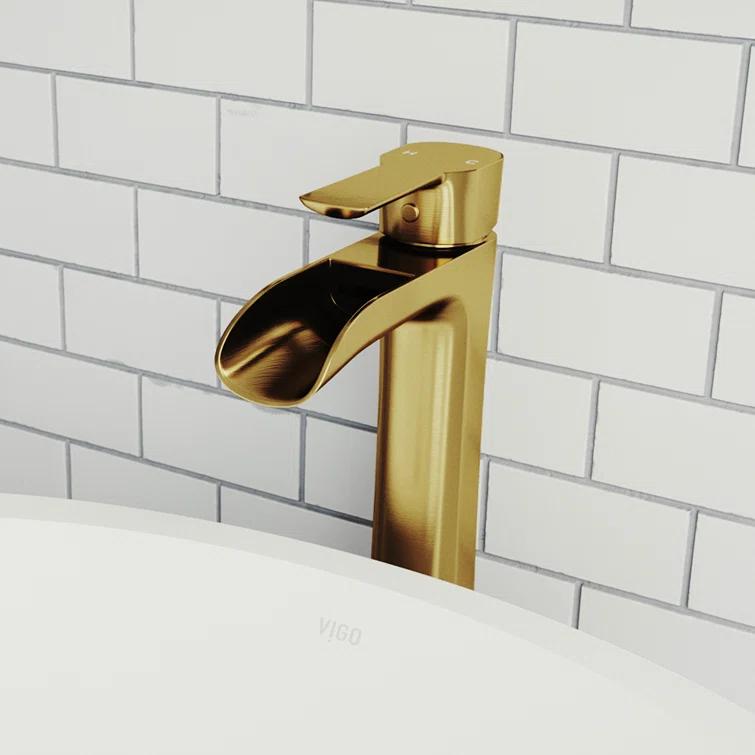 Niko 11" H Single Handle Vessel Sink Bathroom Faucetwith Pop-up Drain