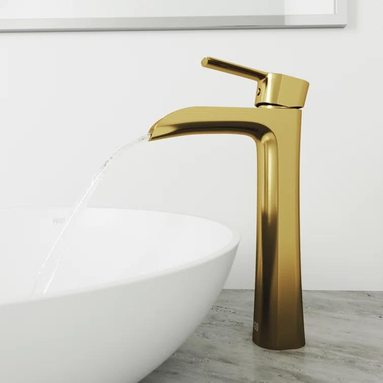 Niko 11" H Single Handle Vessel Sink Bathroom Faucetwith Pop-up Drain