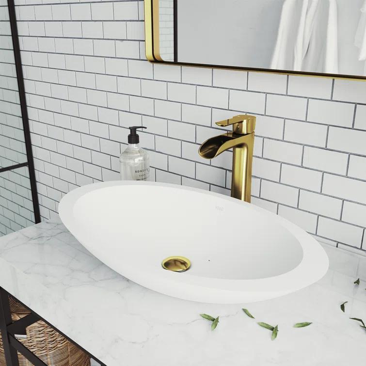 Niko 11" H Single Handle Vessel Sink Bathroom Faucetwith Pop-up Drain