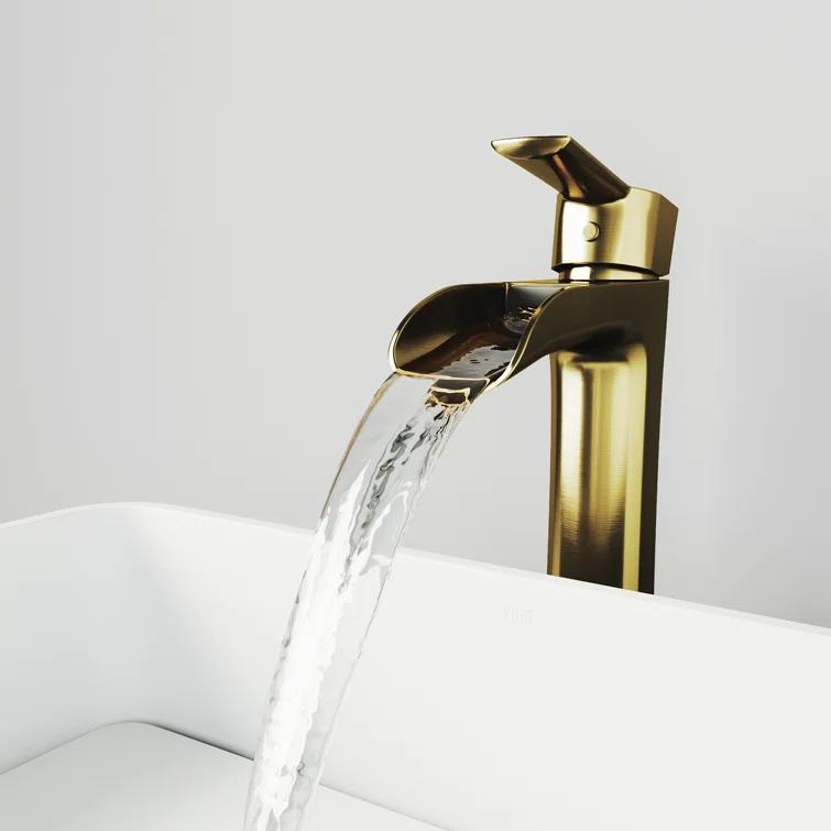 Niko 11" H Single Handle Vessel Sink Bathroom Faucetwith Pop-up Drain