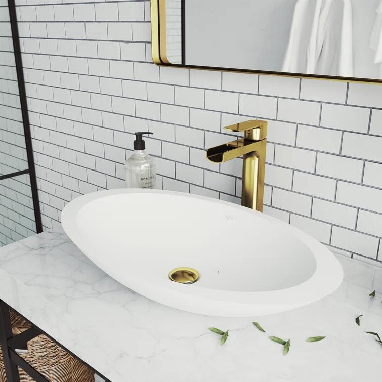 Amada Single Handle Vessel Sink Bathroom Faucet
