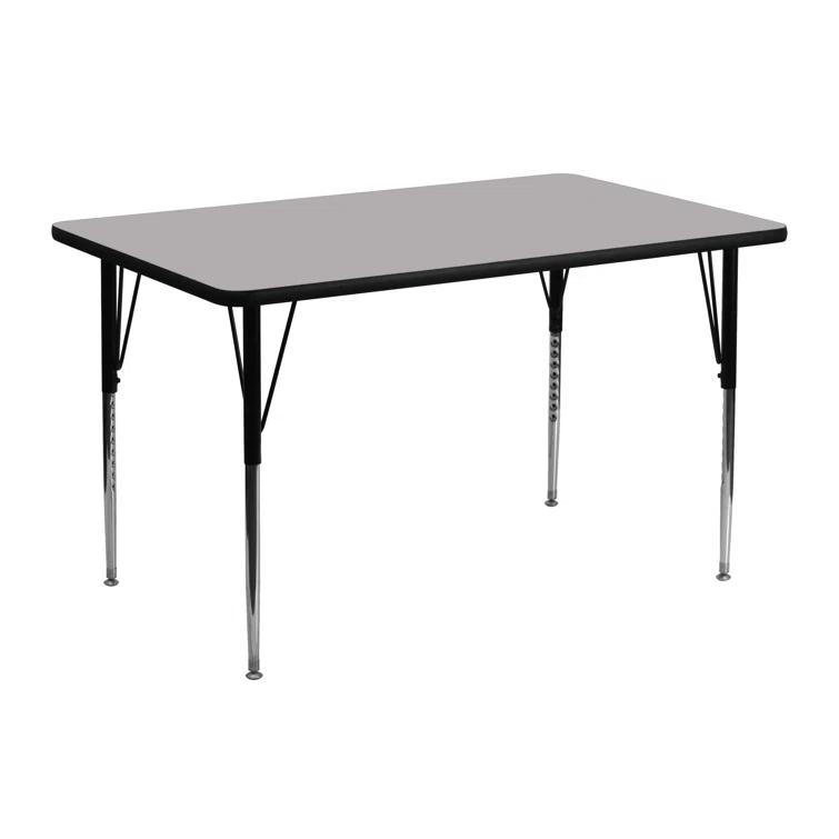 Goddard 24''W x 48''L Rectangular HP Laminate Activity Table - Adjustable Legs