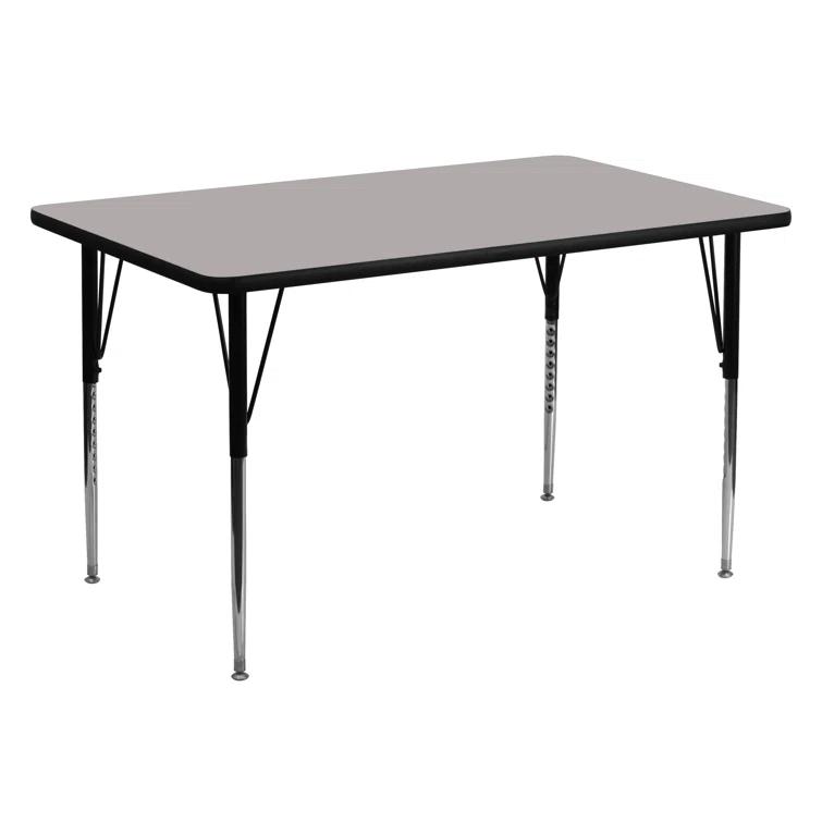 Goddard 24''W x 48''L Rectangular HP Laminate Activity Table - Adjustable Legs