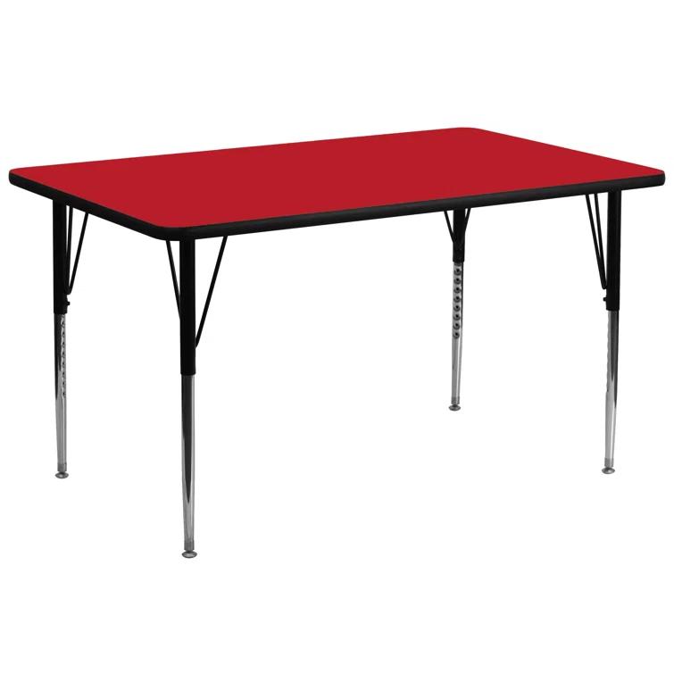 Goddard 24''W x 48''L Rectangular HP Laminate Activity Table - Adjustable Legs