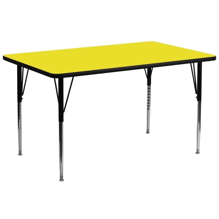 Goddard 24''W x 48''L Rectangular HP Laminate Activity Table - Adjustable Legs
