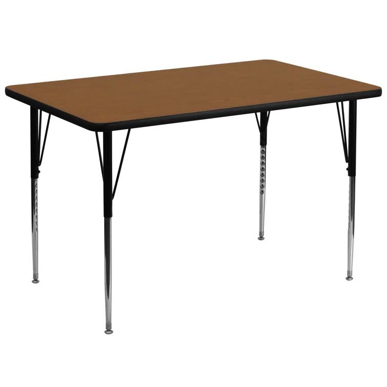 Goddard 24''W x 48''L Rectangular HP Laminate Activity Table - Adjustable Legs