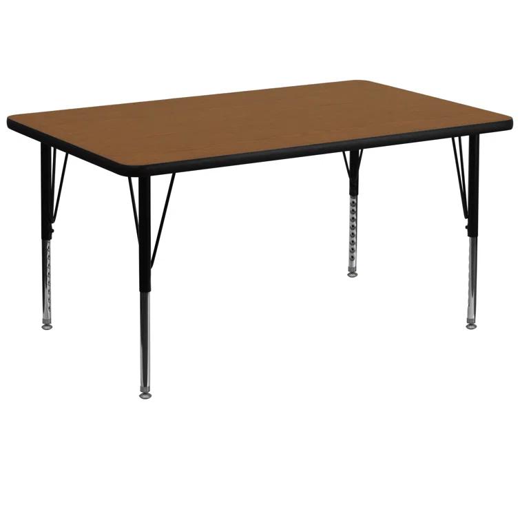 Goddard 24''W x 48''L Rectangular HP Laminate Activity Table - Adjustable Legs