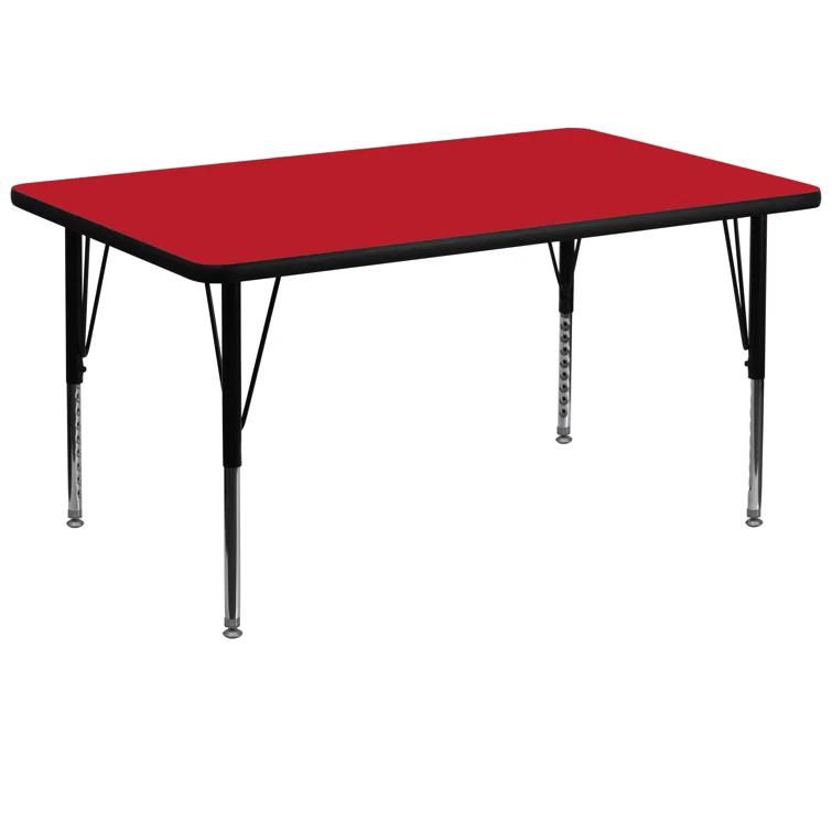 Goddard 24''W x 48''L Rectangular HP Laminate Activity Table - Adjustable Legs