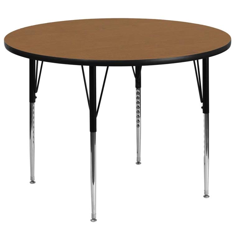 Goddard 42'' Round Thermal Laminate Activity Table - Adjustable Legs