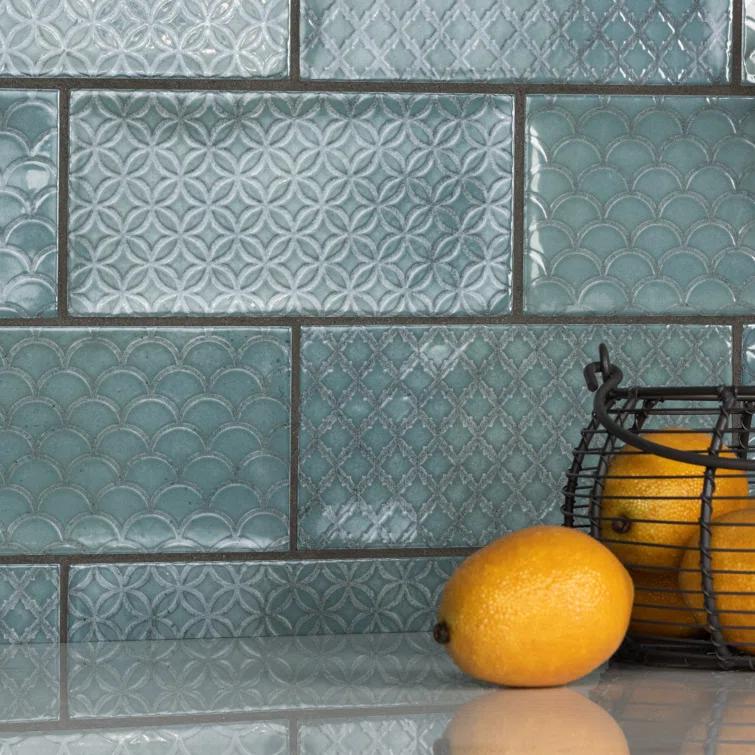 Merola Tile Camden 4" x 8" Ceramic Patterned Subway Wall Tile