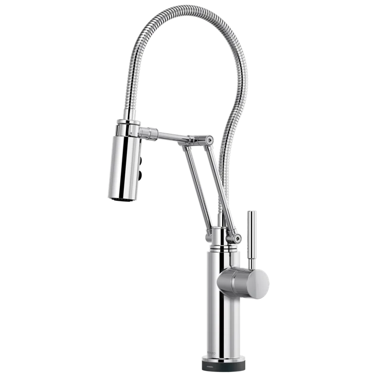 Chrome Deck Mounted Kitchen Faucet with Pull-out Spray